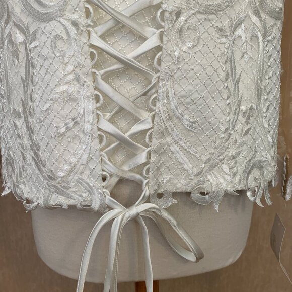 Jana Anna Couture white lace bustier / corseted top - Picture 11 of 11